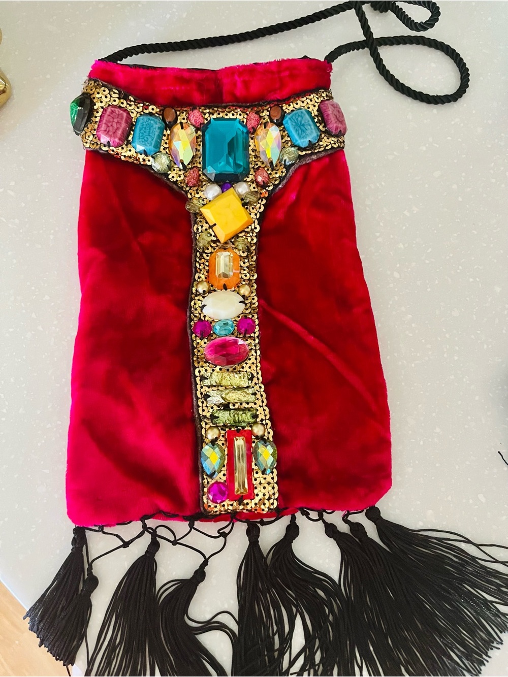 UNIQUE VELVET  VINTAGE BOHEMIAN BAG